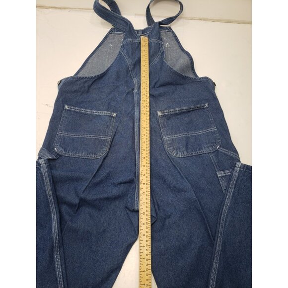 Carhartt Overalls Mens 38x32 Blue Denim 100% Cotton RN#14806 Pre Owned - Picture 12 of 13